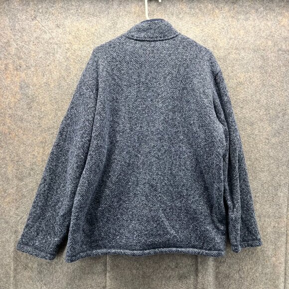 Orvis Brighton Sweater Men Extra Large Blue 1/4 Zip Sherpa Lined Pullover Fleece - Picture 2 of 12